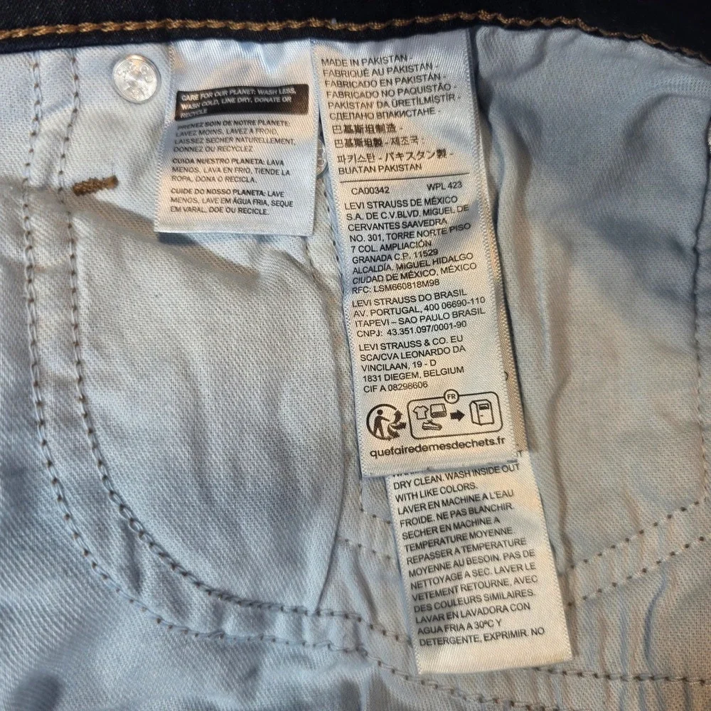Levis 511 Slim Fit Jeans Mens 36x31 Dark Indigo Blue Denim Pants 04511-1652